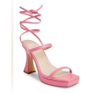 BP Women's Pink Punch Netta Flared Heel Platform Sandals Size 9